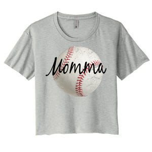 Baseball Momma Women's Crop Top Tee