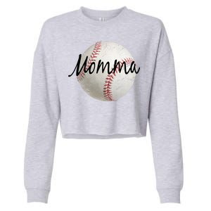 Baseball Momma Cropped Pullover Crew