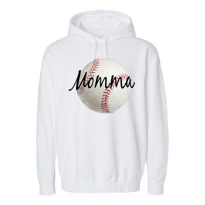 Baseball Momma Garment-Dyed Fleece Hoodie