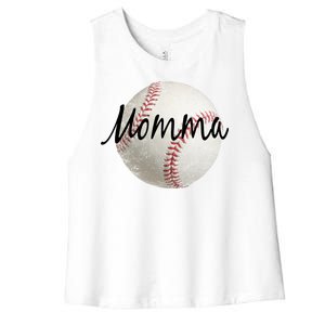 Baseball Momma Women's Racerback Cropped Tank