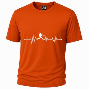 Baseball Player Heartbeat Cooling Performance Crew T-Shirt