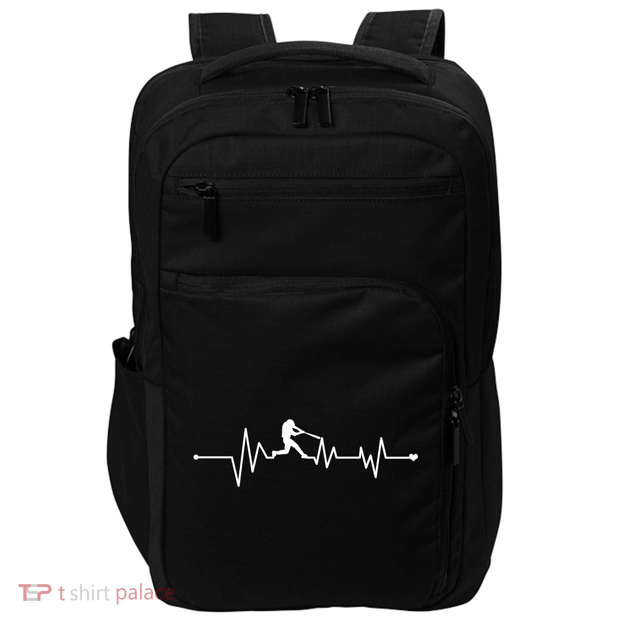 Baseball Player Heartbeat Impact Tech Backpack