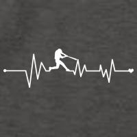 Baseball Player Heartbeat Vector Backpack