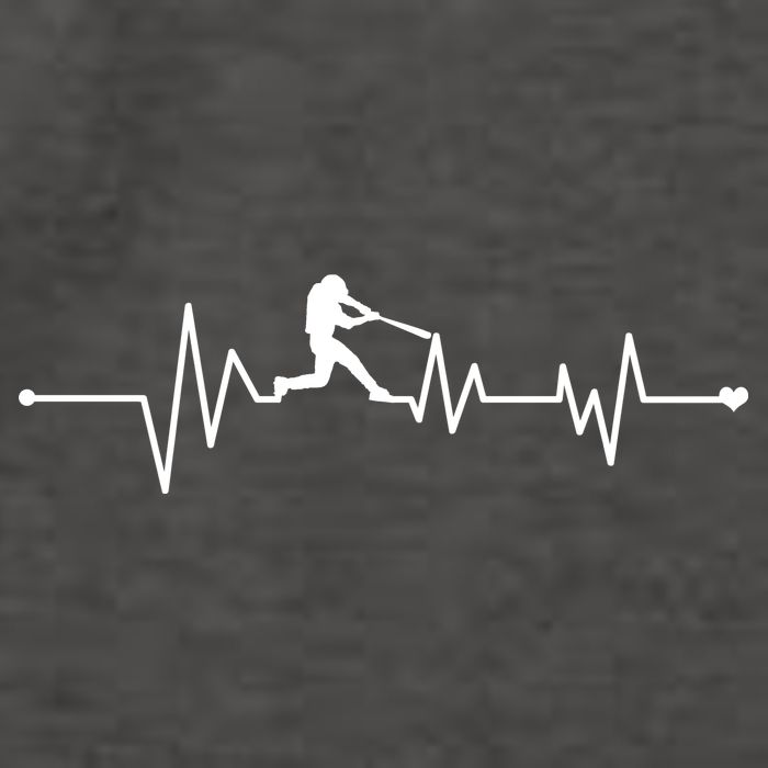 Baseball Player Heartbeat Vector Backpack