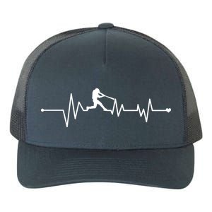 Baseball Player Heartbeat Yupoong Adult 5-Panel Trucker Hat