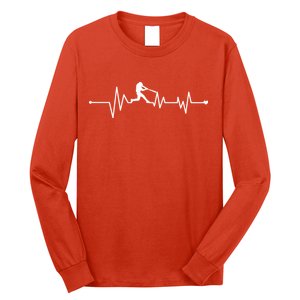 Baseball Player Heartbeat Long Sleeve Shirt