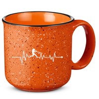Baseball Player Heartbeat 15oz Campfire Ceramic Mug