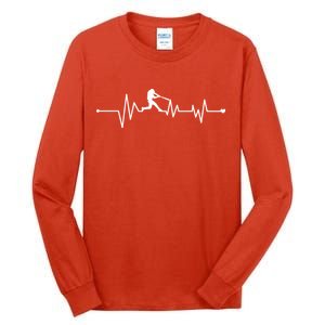 Baseball Player Heartbeat Tall Long Sleeve T-Shirt