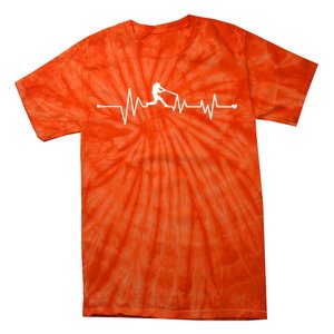 Baseball Player Heartbeat Tie-Dye T-Shirt