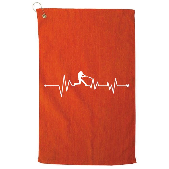 Baseball Player Heartbeat Golf Towel