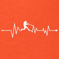 Baseball Player Heartbeat Golf Towel