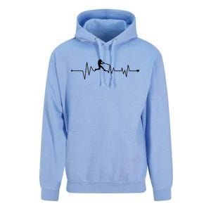 Baseball Player Heartbeat Unisex Surf Hoodie