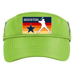 Baseball Player Silhouette Houston Flag Adult Drive Performance Visor