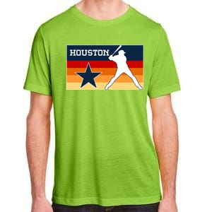 Baseball Player Silhouette Houston Flag Adult ChromaSoft Performance T-Shirt