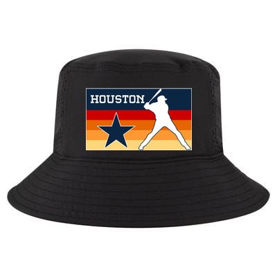 Baseball Player Silhouette Houston Flag Cool Comfort Performance Bucket Hat
