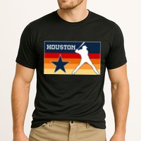Baseball Player Silhouette Houston Flag Cooling Performance Crew T-Shirt