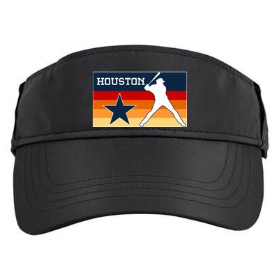 Baseball Player Silhouette Houston Flag Adult Drive Performance Visor