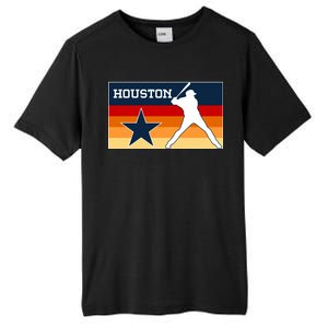 Baseball Player Silhouette Houston Flag Tall Fusion ChromaSoft Performance T-Shirt