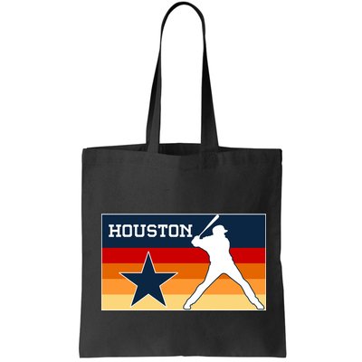 Baseball Player Silhouette Houston Flag Bag