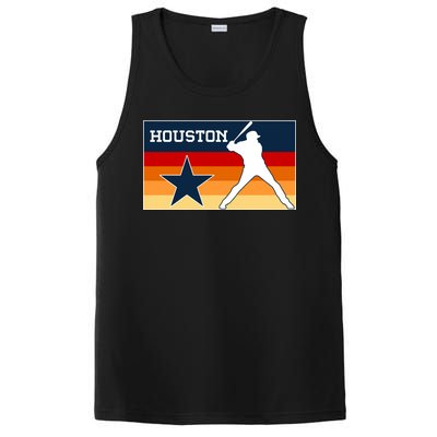 Baseball Player Silhouette Houston Flag PosiCharge Competitor Tank