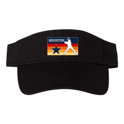 Baseball Player Silhouette Houston Flag Visor