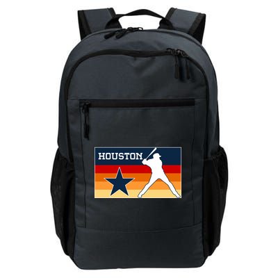 Baseball Player Silhouette Houston Flag Backpack