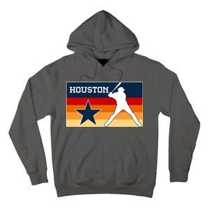 Baseball Player Silhouette Houston Flag Tall Hoodie