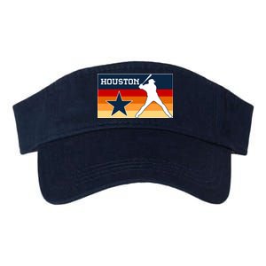 Baseball Player Silhouette Houston Flag Valucap Bio-Washed Visor