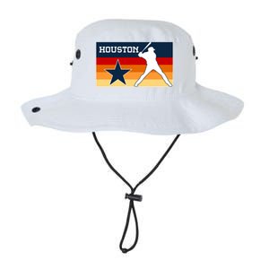 Baseball Player Silhouette Houston Flag Legacy Cool Fit Booney Bucket Hat