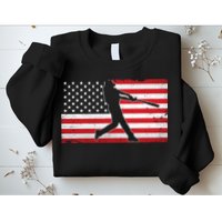Baseball Player USA American Flag Sweatshirt