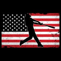 Baseball Player USA American Flag Sweatshirt