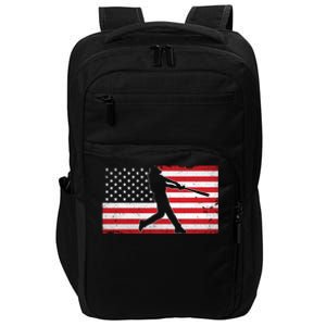 Baseball Player USA American Flag Impact Tech Backpack