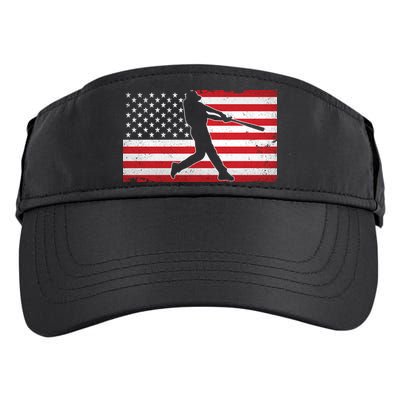 Baseball Player USA American Flag Adult Drive Performance Visor