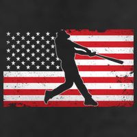 Baseball Player USA American Flag 11oz C Handle Ceramic Mug