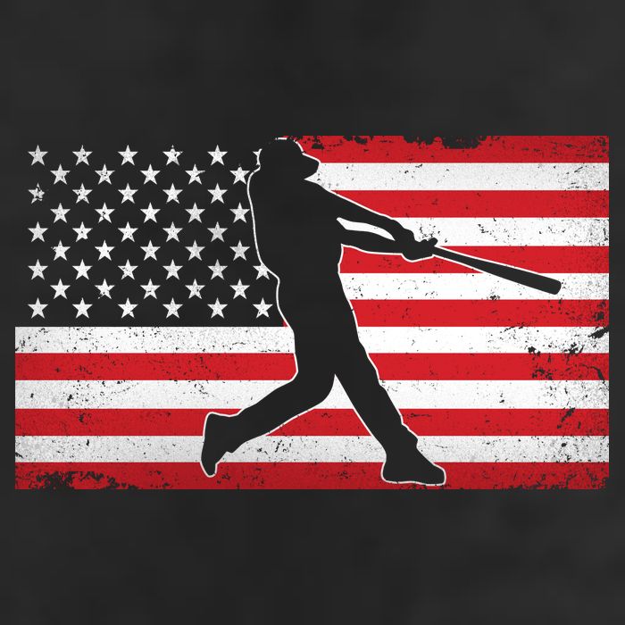 Baseball Player USA American Flag 11oz C Handle Ceramic Mug