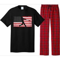 Baseball Player USA American Flag Pajama Set