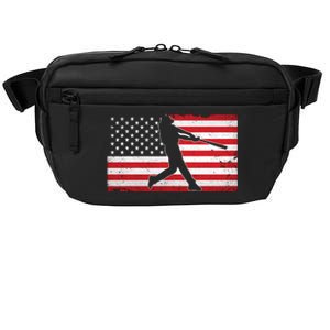 Baseball Player USA American Flag Crossbody Pack