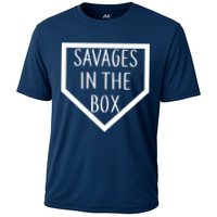 Baseball Savages In The Box Home Plate Cooling Performance Crew T-Shirt