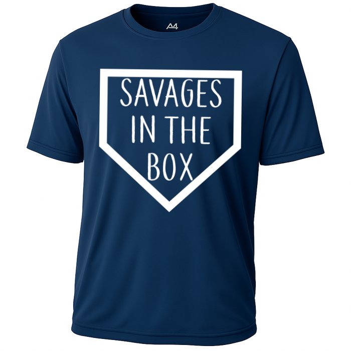 Baseball Savages In The Box Home Plate Cooling Performance Crew T-Shirt