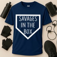 Baseball Savages In The Box Home Plate Cooling Performance Crew T-Shirt