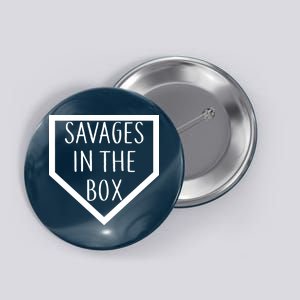 Baseball Savages In The Box Home Plate Button