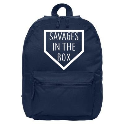 Baseball Savages In The Box Home Plate 16 in Basic Backpack