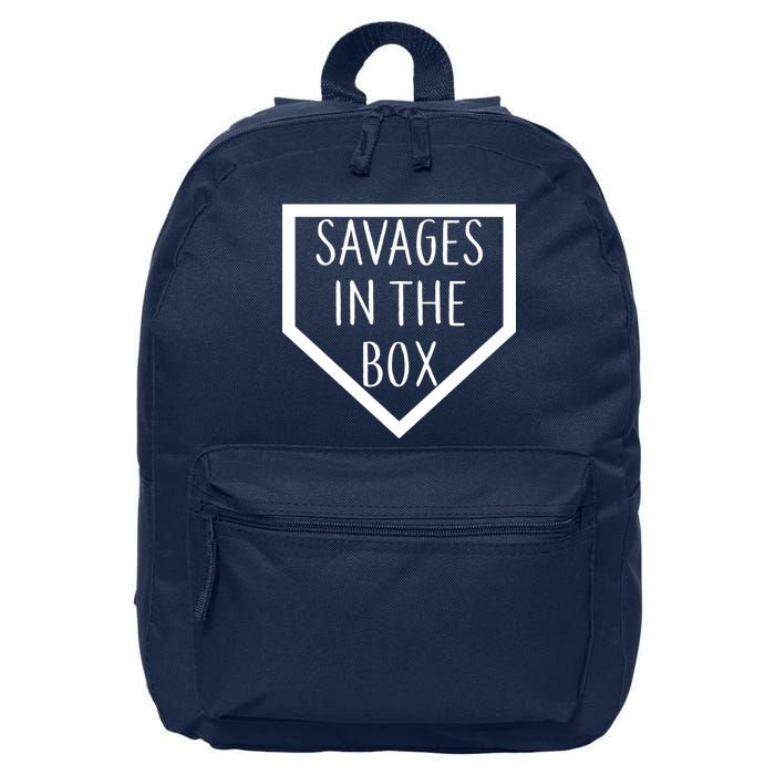 Baseball Savages In The Box Home Plate 16 in Basic Backpack