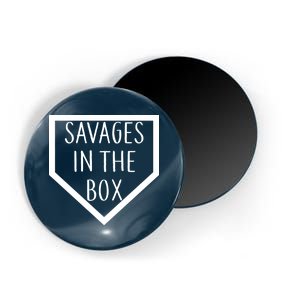 Baseball Savages In The Box Home Plate Magnet