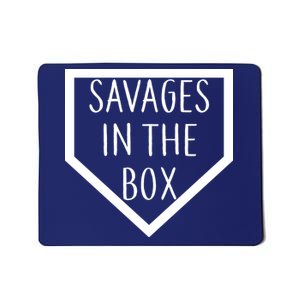 Baseball Savages In The Box Home Plate Mousepad