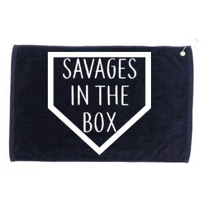 Baseball Savages In The Box Home Plate Grommeted Golf Towel