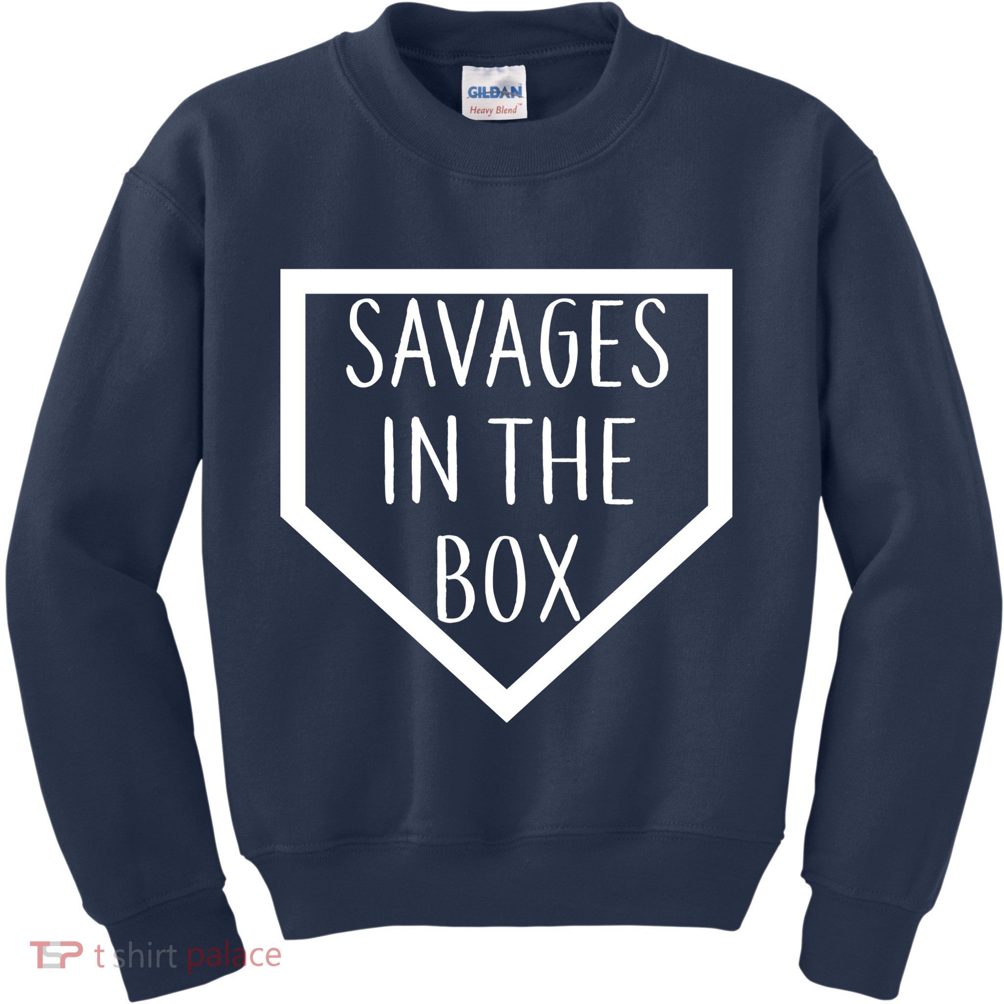 Baseball Savages In The Box Home Plate Kids Sweatshirt