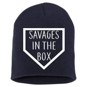 Baseball Savages In The Box Home Plate Short Acrylic Beanie