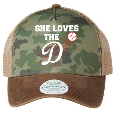 Baseball She Loves The D Los Angeles Legacy Tie Dye Trucker Hat