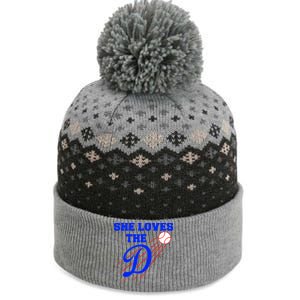 Baseball She Loves The D Los Angeles The Baniff Cuffed Pom Beanie